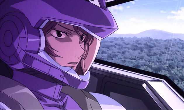 An image of Tieria Erde from Gundam 00, in his pilot suit, with a serious expression.